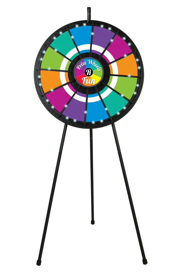 12 slot Floor Stand Prize Wheel with LED Lights Built-in