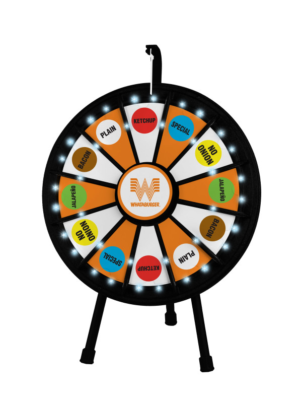 Mini Prize Wheel with LED Lights and Graphics