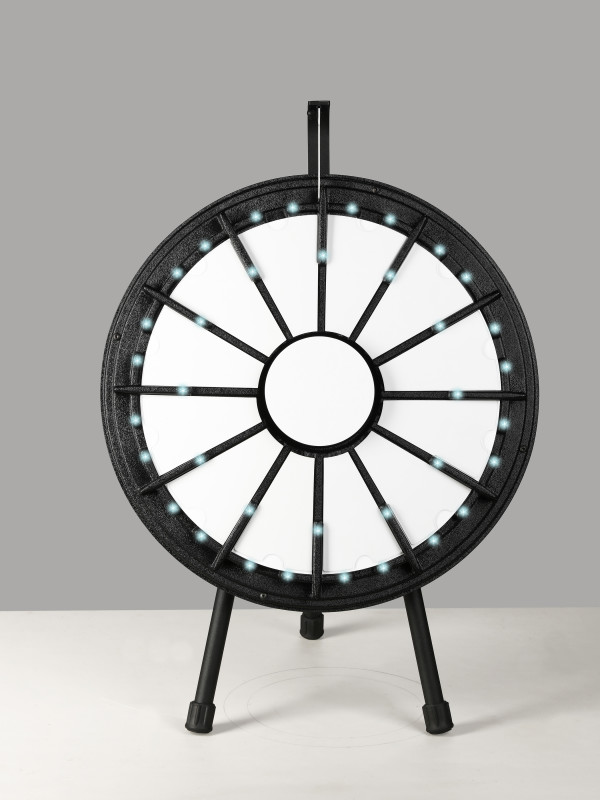 Black Mini Prize Wheel with LED Lights American Made