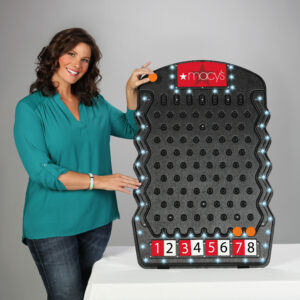 Made in USA Black Plinko with LED Lights Prize Drop Game