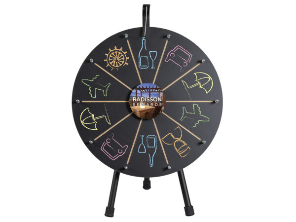 Custom Chalkboard Prize Wheel Black