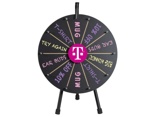 Only Chalkboard Prize Wheel with Custom Center plate
